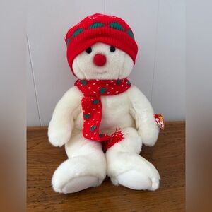 1999 Ty Beanie Buddie “Snowboy”Festive Snowman